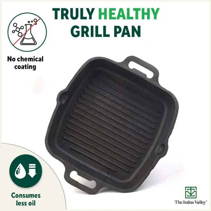 CASTrong Cast Iron Grill Pan, 2 Handles 33.6cm - Image 1